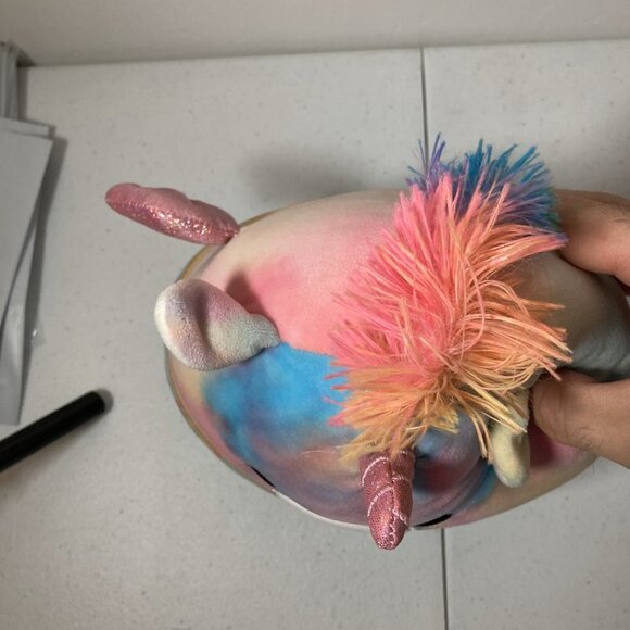 Squishmallows Rainbow Unicorn Pig with Wings & Mohawk - 8" Plush - Used - Picture 5 of 10